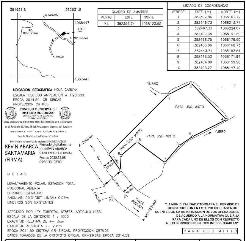Flat Commercial Lot on the Montezuma-Cobano Road photo 8